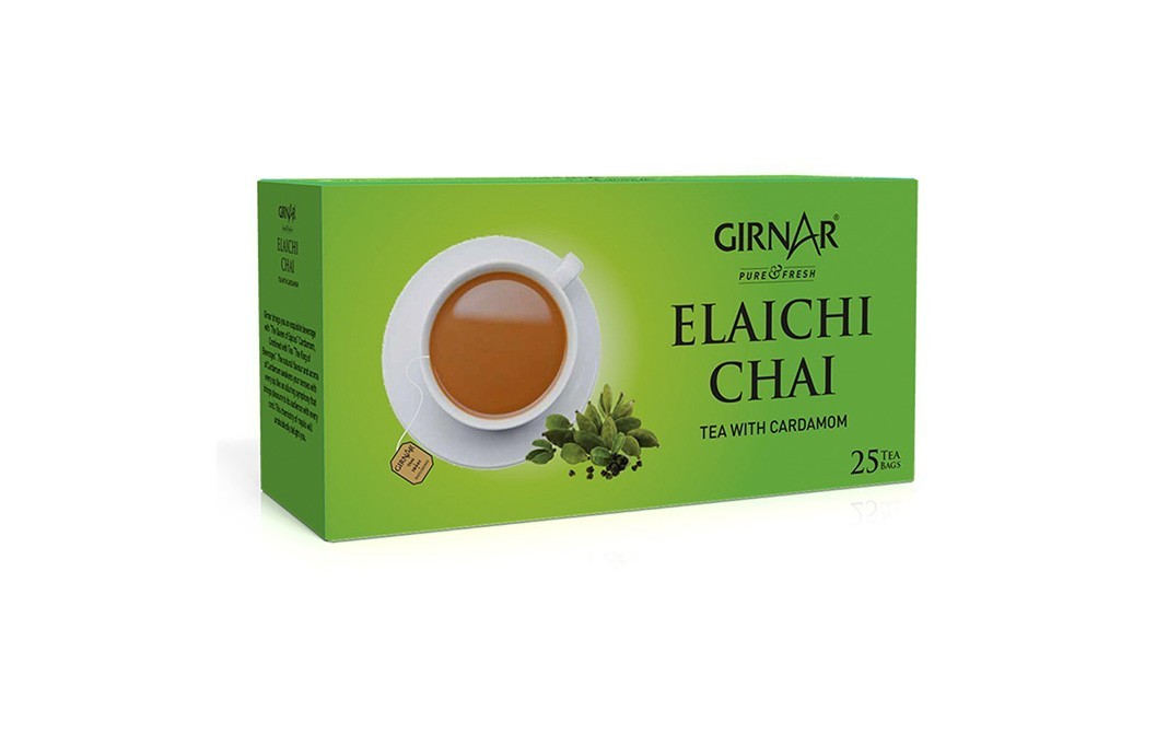 Girnar Elaichi Chai Tea With Cardamom   Box  25 pcs